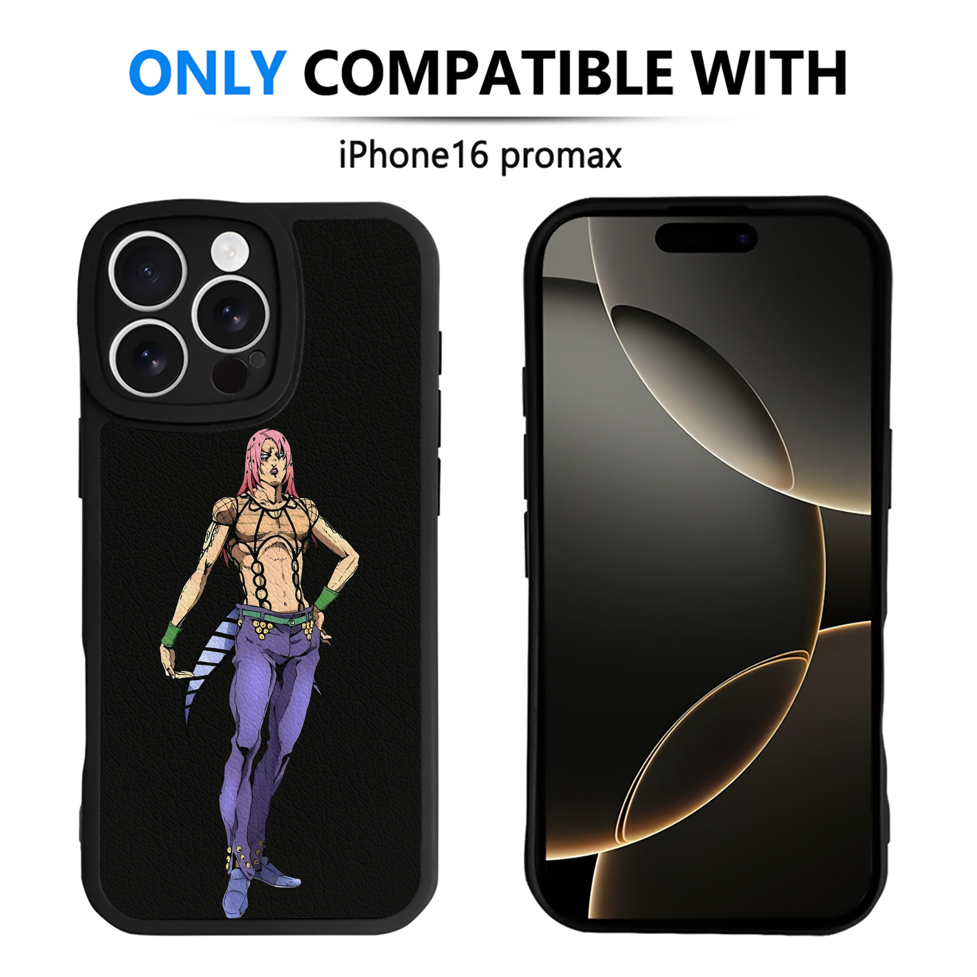（画像用） ジョジョの奇妙な冒険 ビネガー?ドッピオ JoJo's Bizarre Adventure Vinegar Doppio 【iPhone 16シリーズ対応】シリコンスマホケース（レザー調） 材質：シリコン